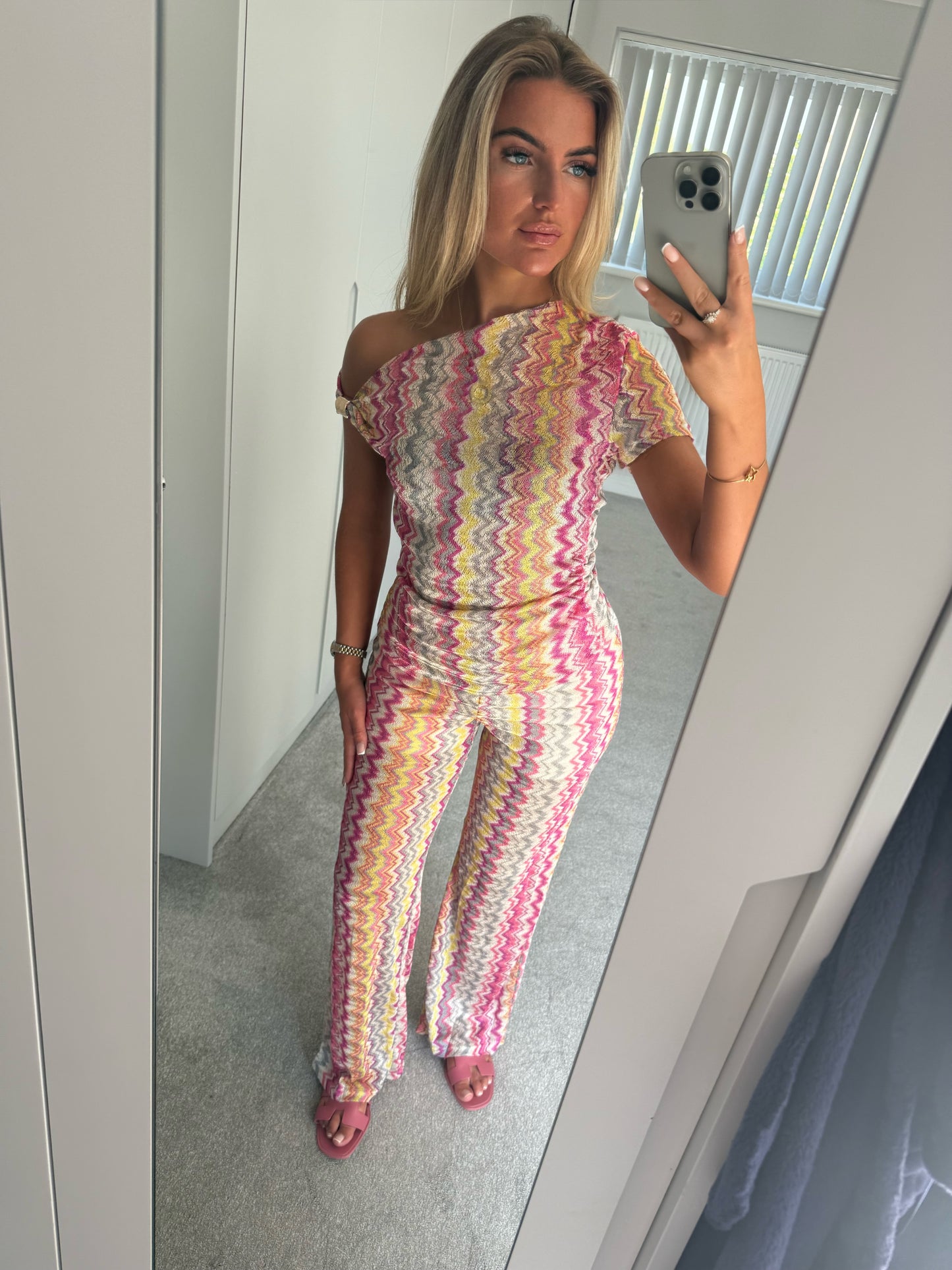 ZIGZAG TROUSER SET - PINK