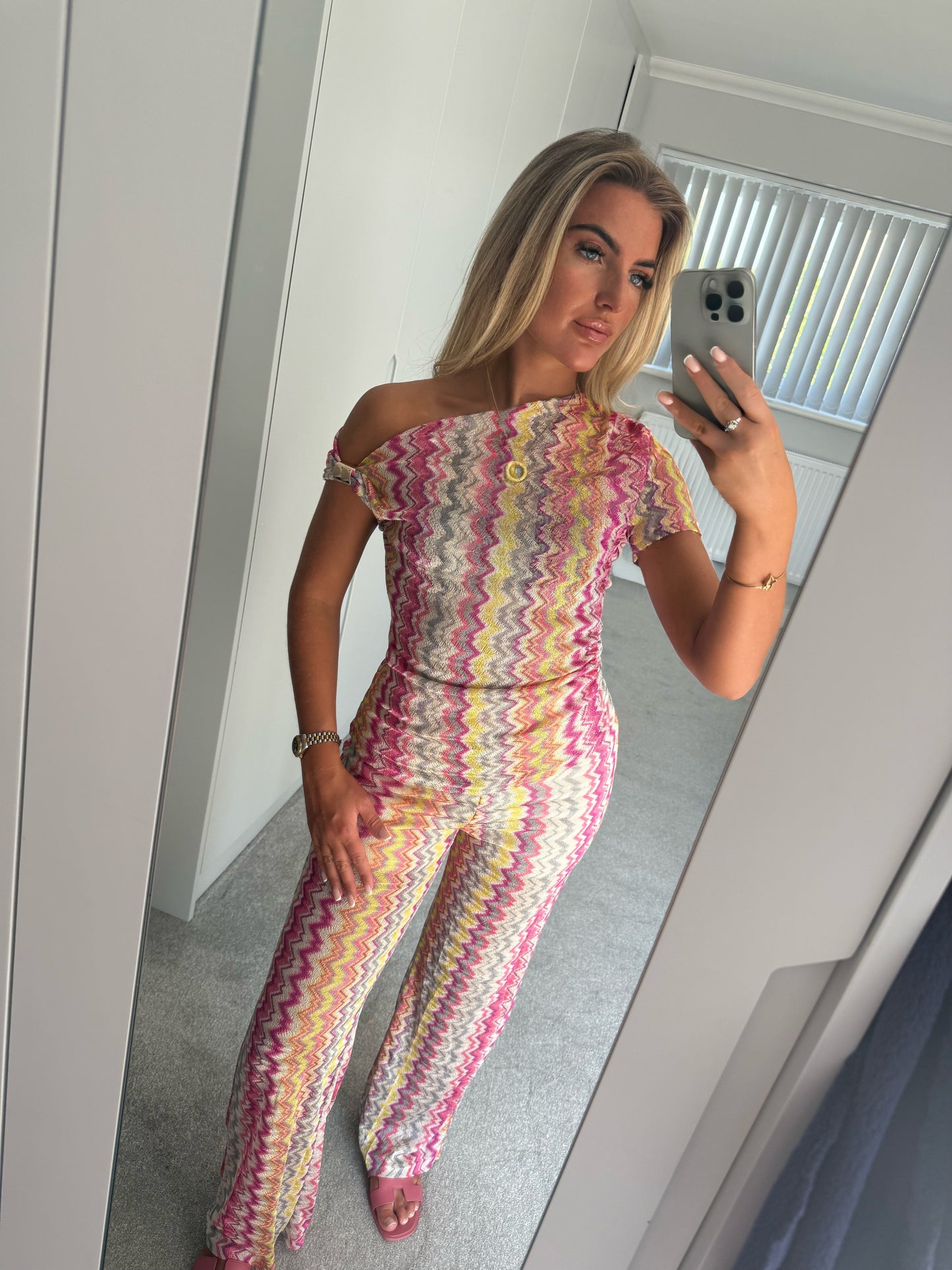 ZIGZAG TROUSER SET - PINK