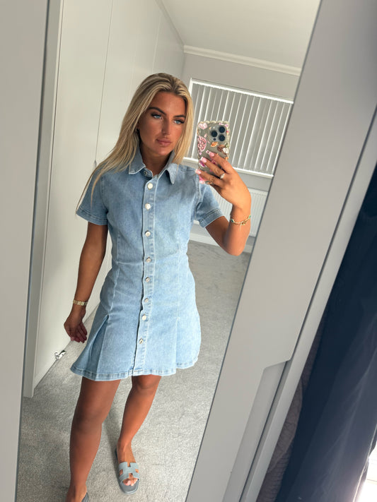 DENIM SKATER DRESS