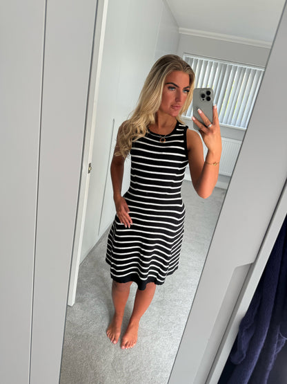 STRIPE MIDI DRESS