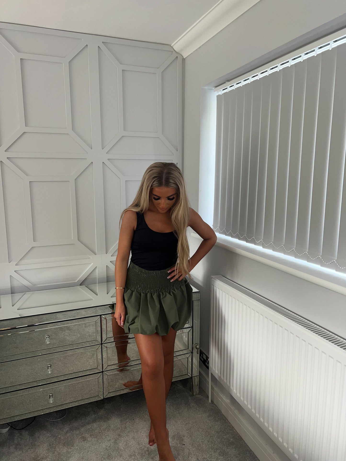 LOLLIE PUFF SKIRT - KHAKI